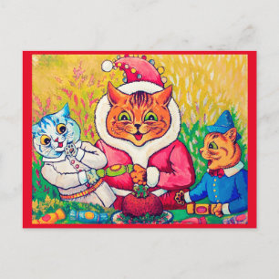 Postal Gato de Santa Claus, Louis Wain