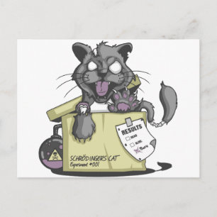 Postal Gato de Schrodinger - Nuevo