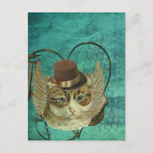 Postal Gato de Steampunk