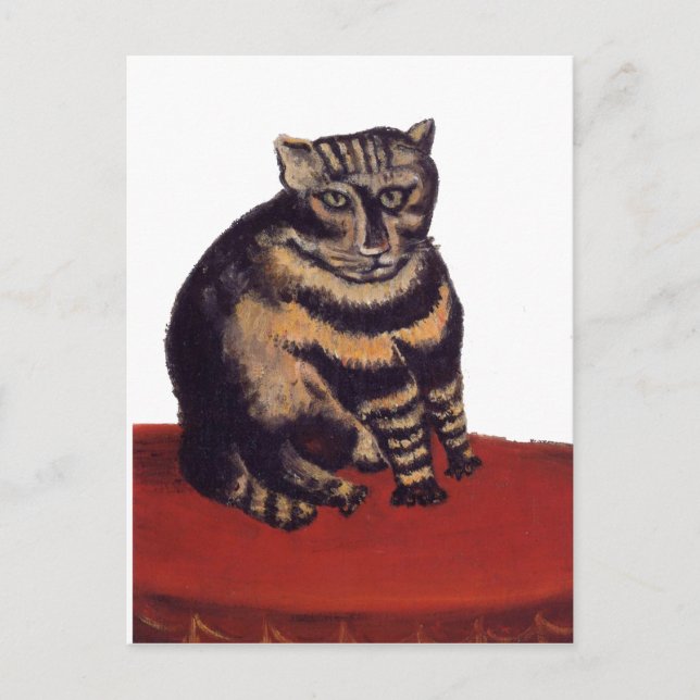 Postal Gato de Tabby de Henri Rousseau (Anverso)