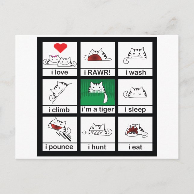 Postal Gato de tigre (Anverso)