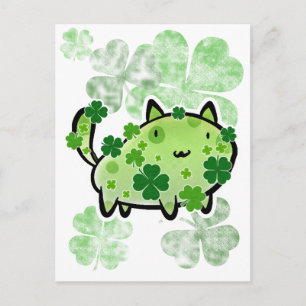 Postal Gato de tracción verde