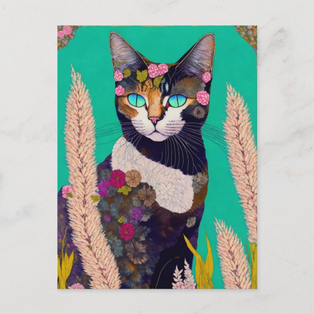 Postal Gato de verano, posttravesía (Anverso)