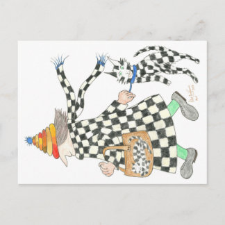 Postal Gato del harlequin de MadCatWoman