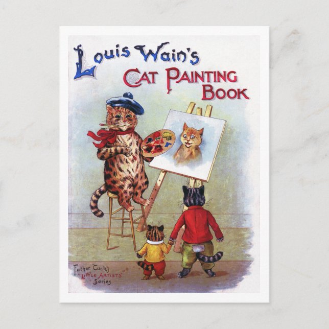 Postal Gato del pintor, Louis Wain (Anverso)