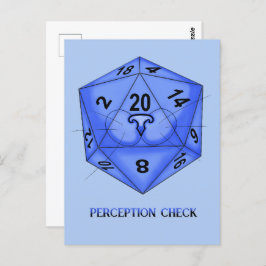 Postal Gato. Dice 20. Comprobación de percepción