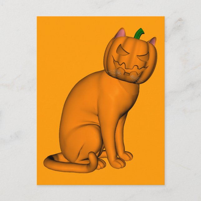 Postal Gato divertido de Halloween (Anverso)