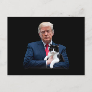 Postal Gato divertido Trump 2024 MAGA