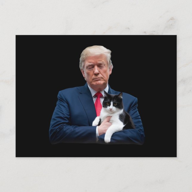 Postal Gato divertido Trump 2024 MAGA (Anverso)