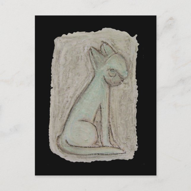 Postal Gato egipcio (Anverso)