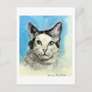 Postal Gato en azul, Francis Picabia