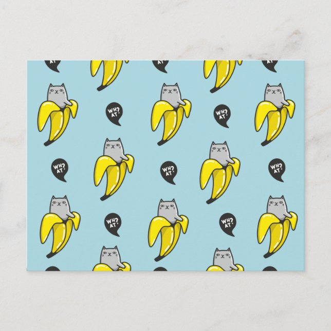 Postal Gato en banana (Anverso)