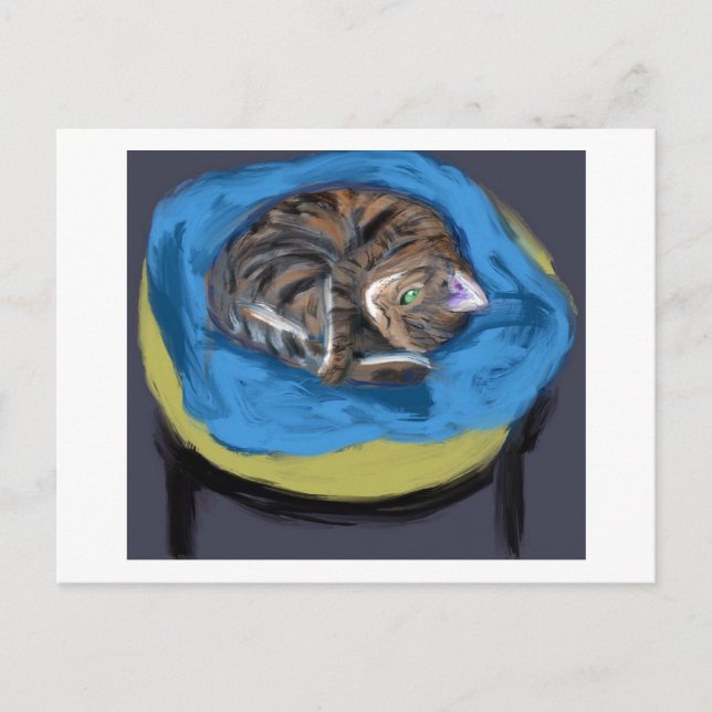 Postal Gato en cama, Suzanne Valadon (Anverso)