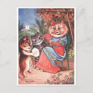 Postal Gato en español de Louis Wain