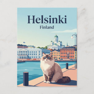 Postal Gato en Helsinki Finlandia