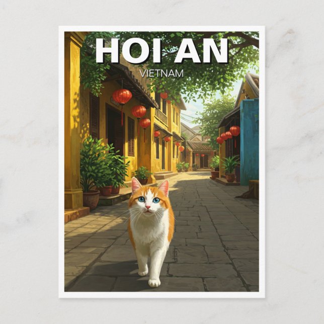 Postal Gato en Hoi y Vietnam (Anverso)