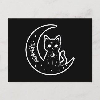 Postal Gato en la Luna