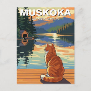 Postal Gato en Muskoka Ontario Canadá