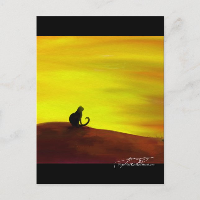 Postal Gato en otoño - otoño (Anverso)