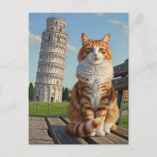 Postal Gato en Pisa Italia