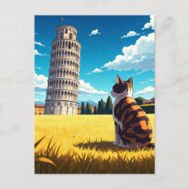 Postal Gato en Pisa Italia