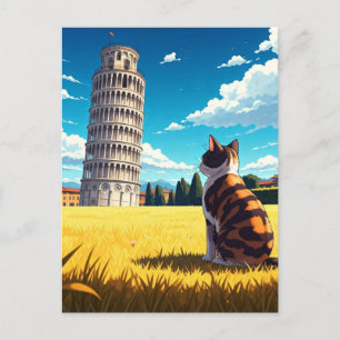 Postal Gato en Pisa Italia