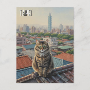 Postal Gato en Taipei 101 Taiwán