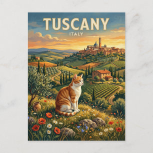 Postal Gato en Toscana Italia