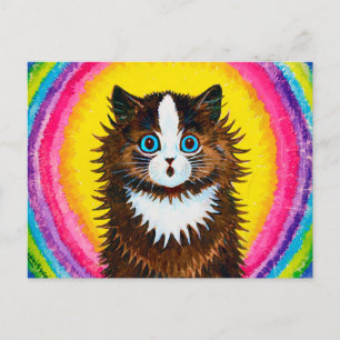 Postal Gato en un arcoiris, Louis Wain