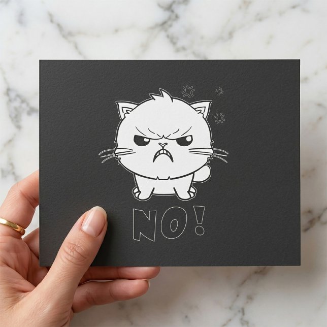 Postal Gato enojado lindo silbando No. (Cute angry cat hissing No. Postcard)