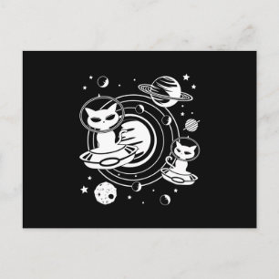 Postal Gato extraterrestre Gatos Gatos Ufo Espacio Gatito