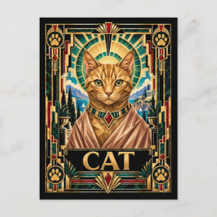 Postal Gato, Fauna Art Déco