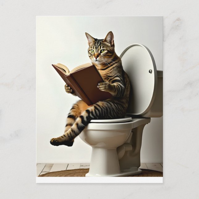 Postal Gato Feliz: Diseño de Gatito Adorable para Amantes (Anverso)