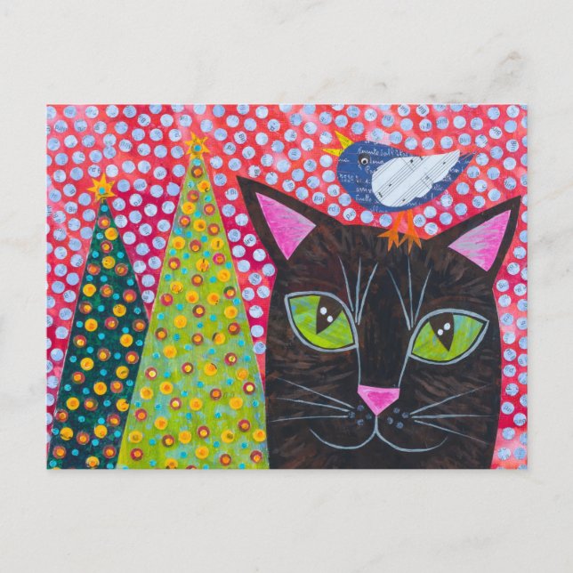 Postal Gato Feliz Navidad (Anverso)