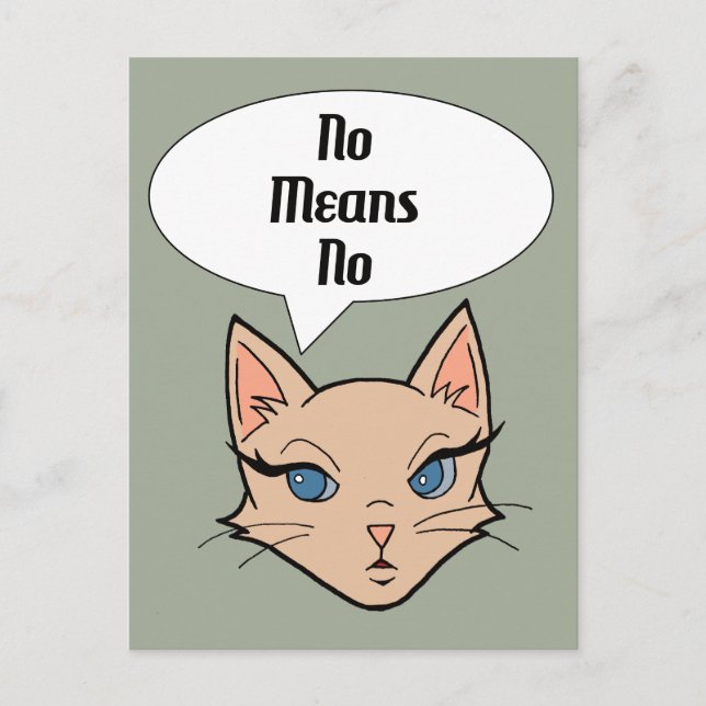 Postal Gato feminista | Ilustracion Personalizado polític (Anverso)