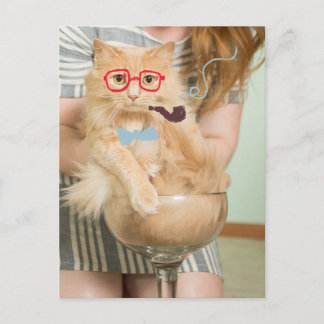 Postal Gato fumador