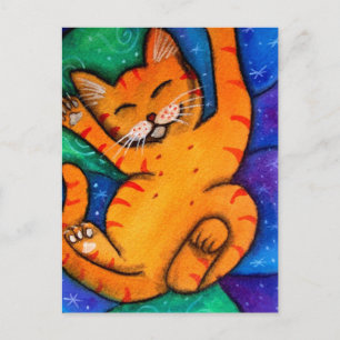 Postal Gato gatito feliz