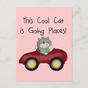 Postal Gato Goaces Coloca camisetas y regalos de coches r