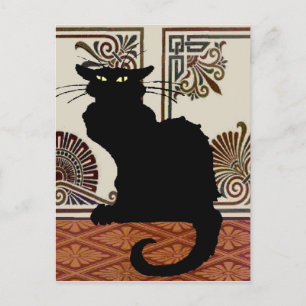 Postal Gato gótico negro