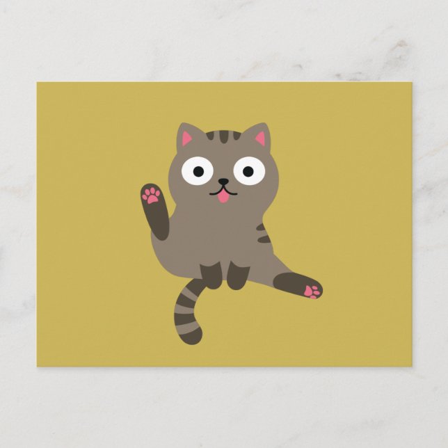 Postal Gato gracioso (Anverso)