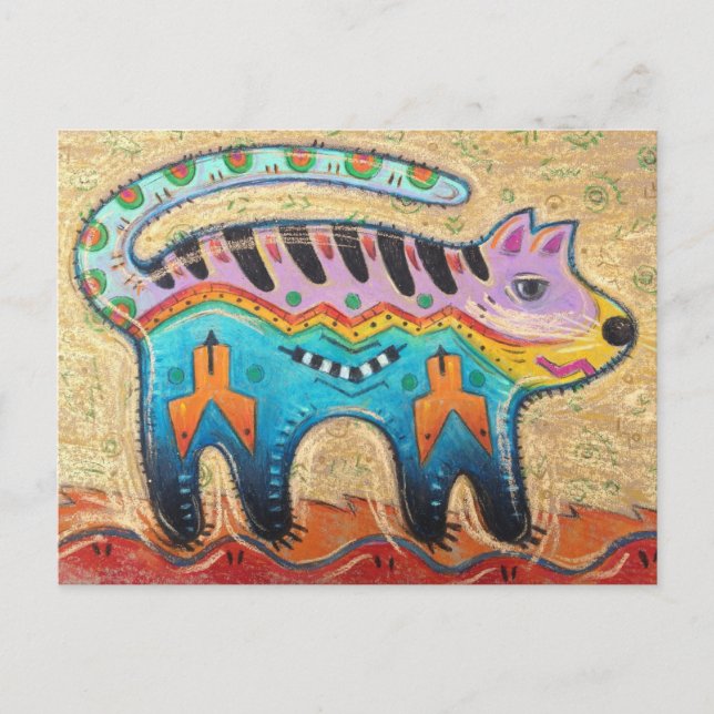 Postal Gato gruñón (Anverso)