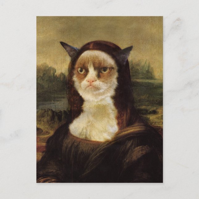Postal Gato gruñón (Anverso)