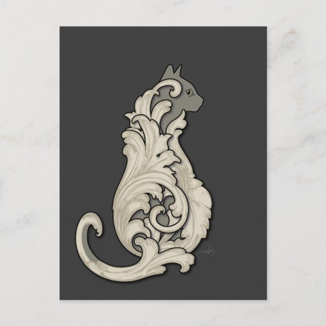 Postal Gato Illustrio (Anverso)