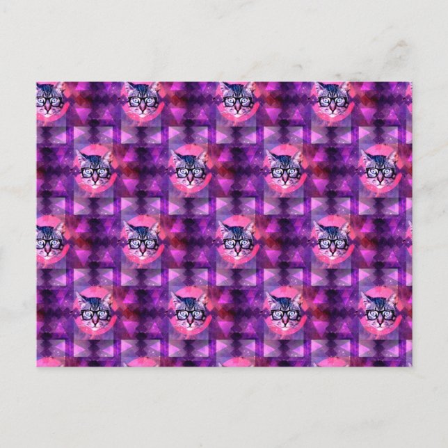 Postal gato iluminado (Anverso)