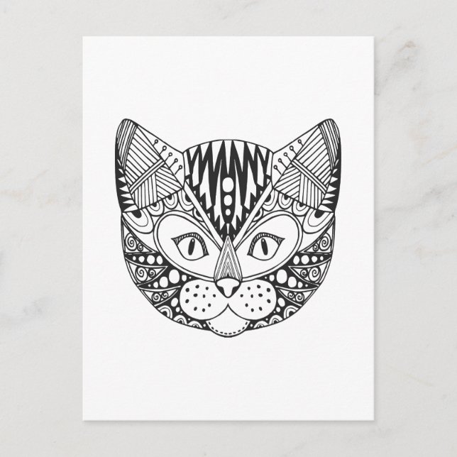 Postal Gato inspirado (Anverso)