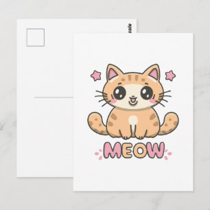 Postal gato lindo maúlla