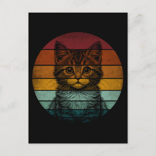 Postal Gato lindo retro vintage