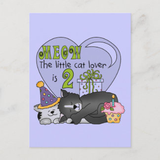 Postal Gato Lover 2º camisas de cumpleaños y regalos