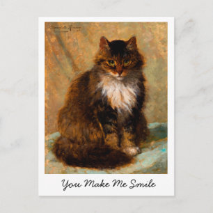 Postal Gato Maine Coon Antiguo Me Haces Sonreír          