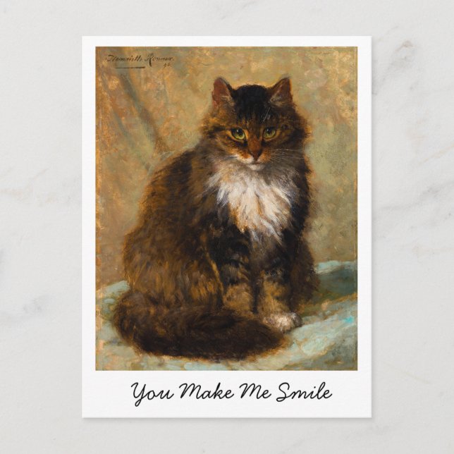 Postal Gato Maine Coon Antiguo Me Haces Sonreír           (Anverso)